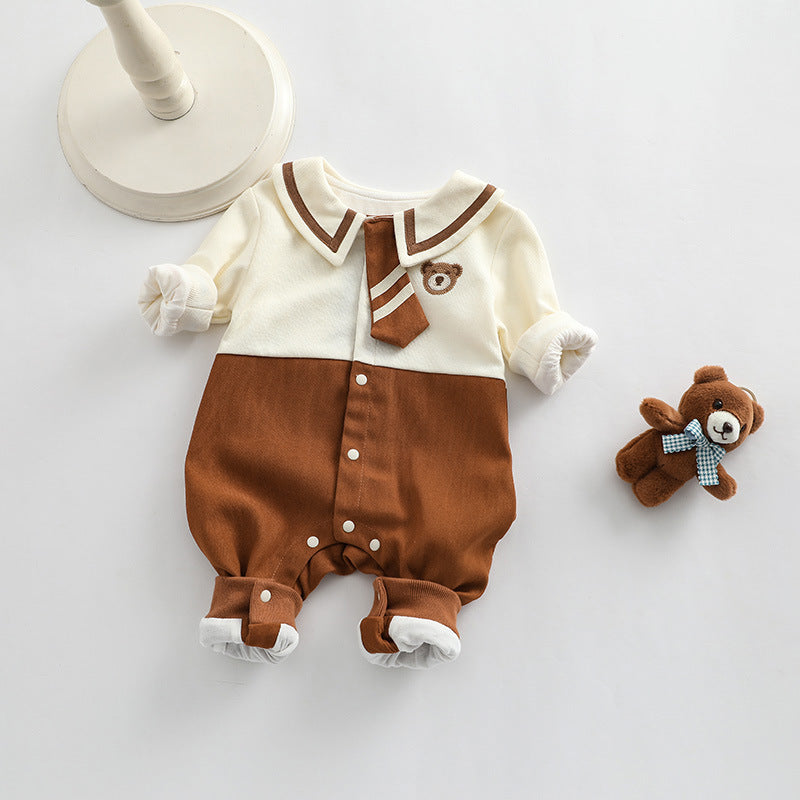Baby Girl Cartoon Bear Embroidered Pattern