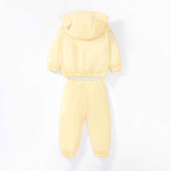 Baby Solid Color Cartoon Shape Casual Cardigan Sets