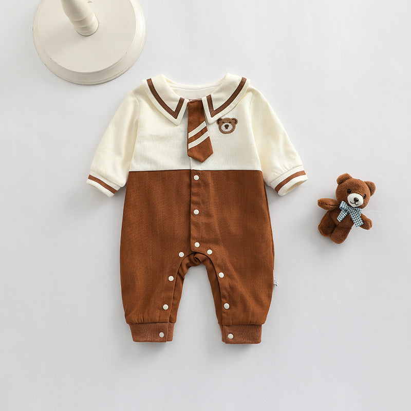 Baby Girl Cartoon Bear Embroidered Pattern