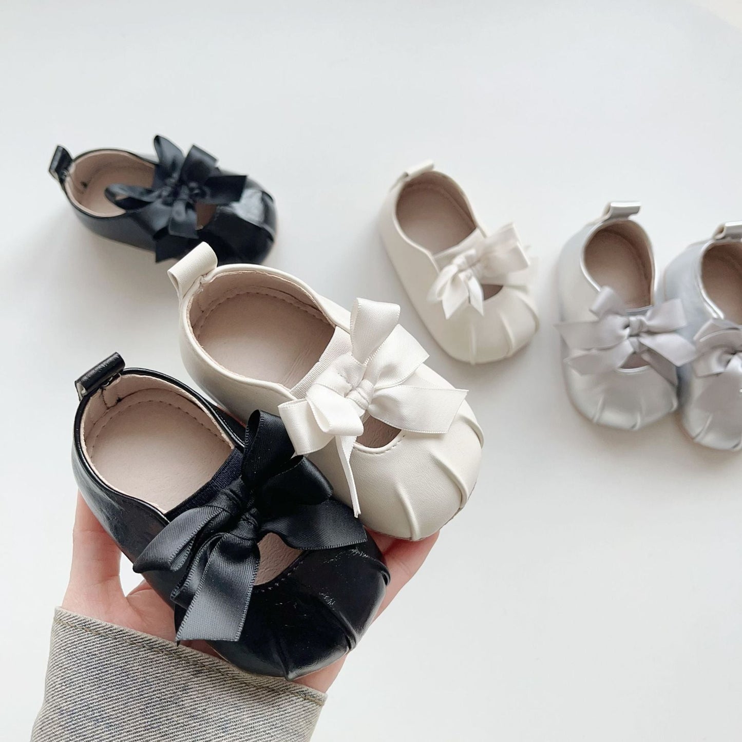 Spring and Summer Baby Girl Fashion Butterfly-bow Pattern Toddler Soft-Sole Anti-slip Walking Shoes