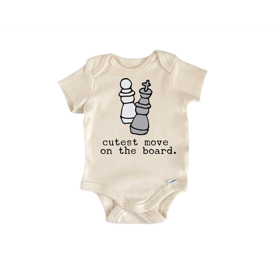 Chess  - Baby Boy Girl Clothes Infant Bodysuit Funny Cute Newborn