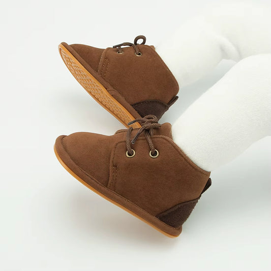 Baby Booties Girls Boys Shoes Infant Cotton Anti-Slip Rubber Sole Toddler Crib First Walker Winter Baby Shoes 4-Colors
