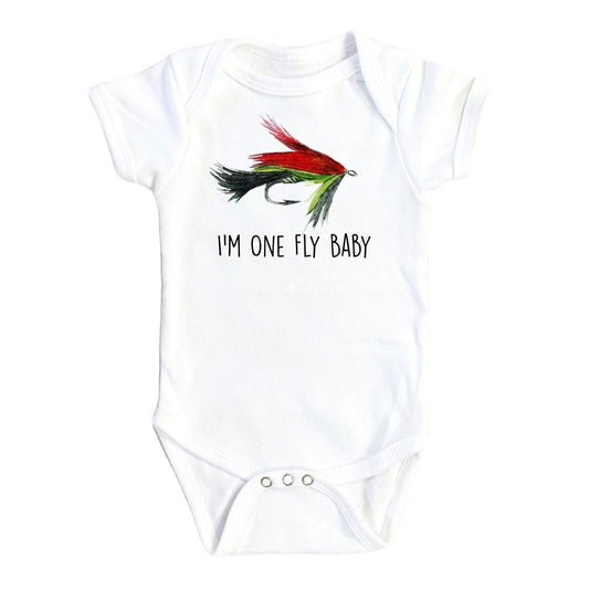 Fishing Fly Baby - Baby Boy Girl Clothes Infant Bodysuit Funny Cute Newborn