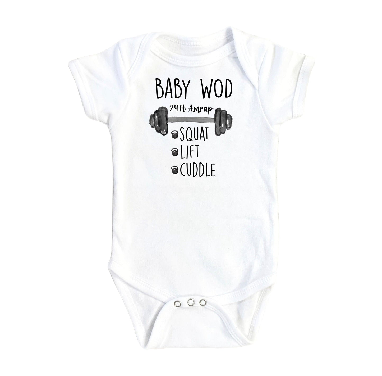 Baby Wod Gym - Baby Boy Girl Clothes Infant Bodysuit Funny Cute Newborn