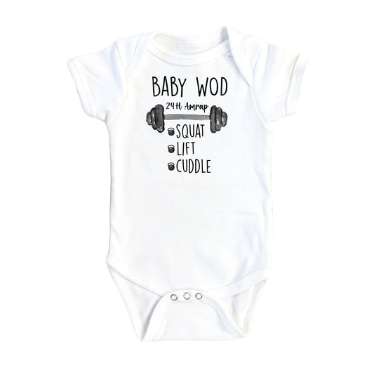 Baby Wod Gym - Baby Boy Girl Clothes Infant Bodysuit Funny Cute Newborn