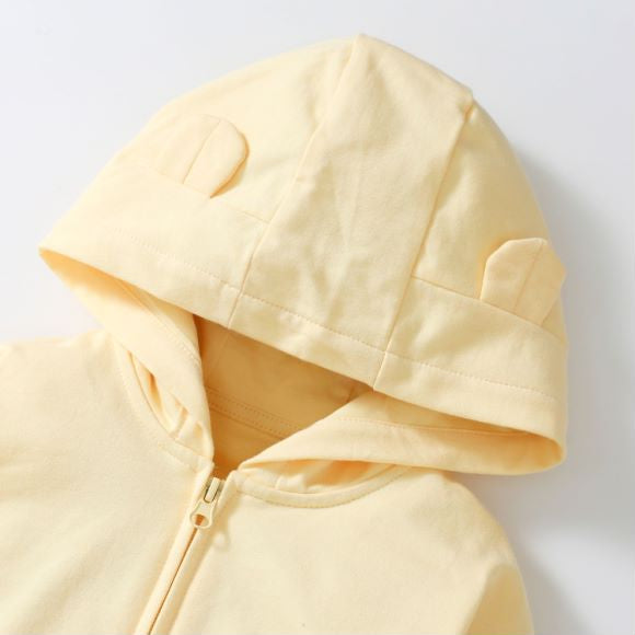 Baby Solid Color Cartoon Shape Casual Cardigan Sets