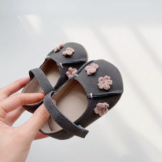 Spring Baby Girl Fashion Flowers Pattern Toddler Soft-Sole Anti-slip Walking Shoes