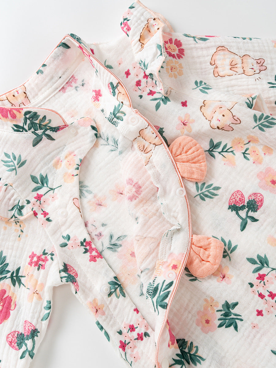 Autumn Baby Girl Style Home Clothes Romper