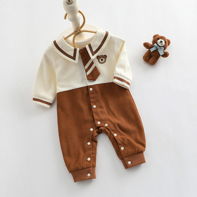 Baby Girl Cartoon Bear Embroidered Pattern