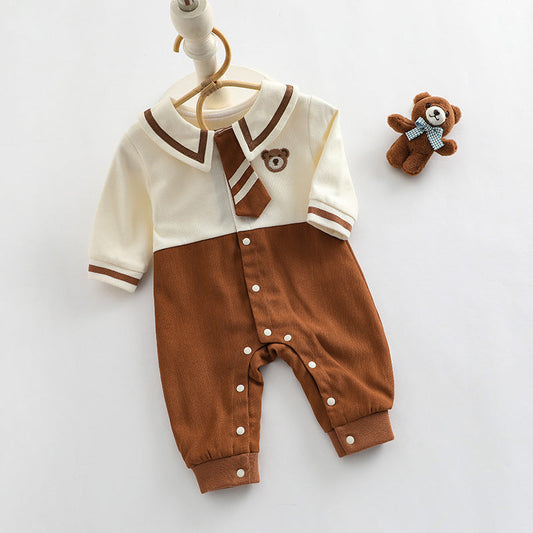 Baby Girl Cartoon Bear Embroidered Pattern